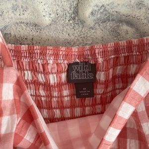 Pink check board tank top